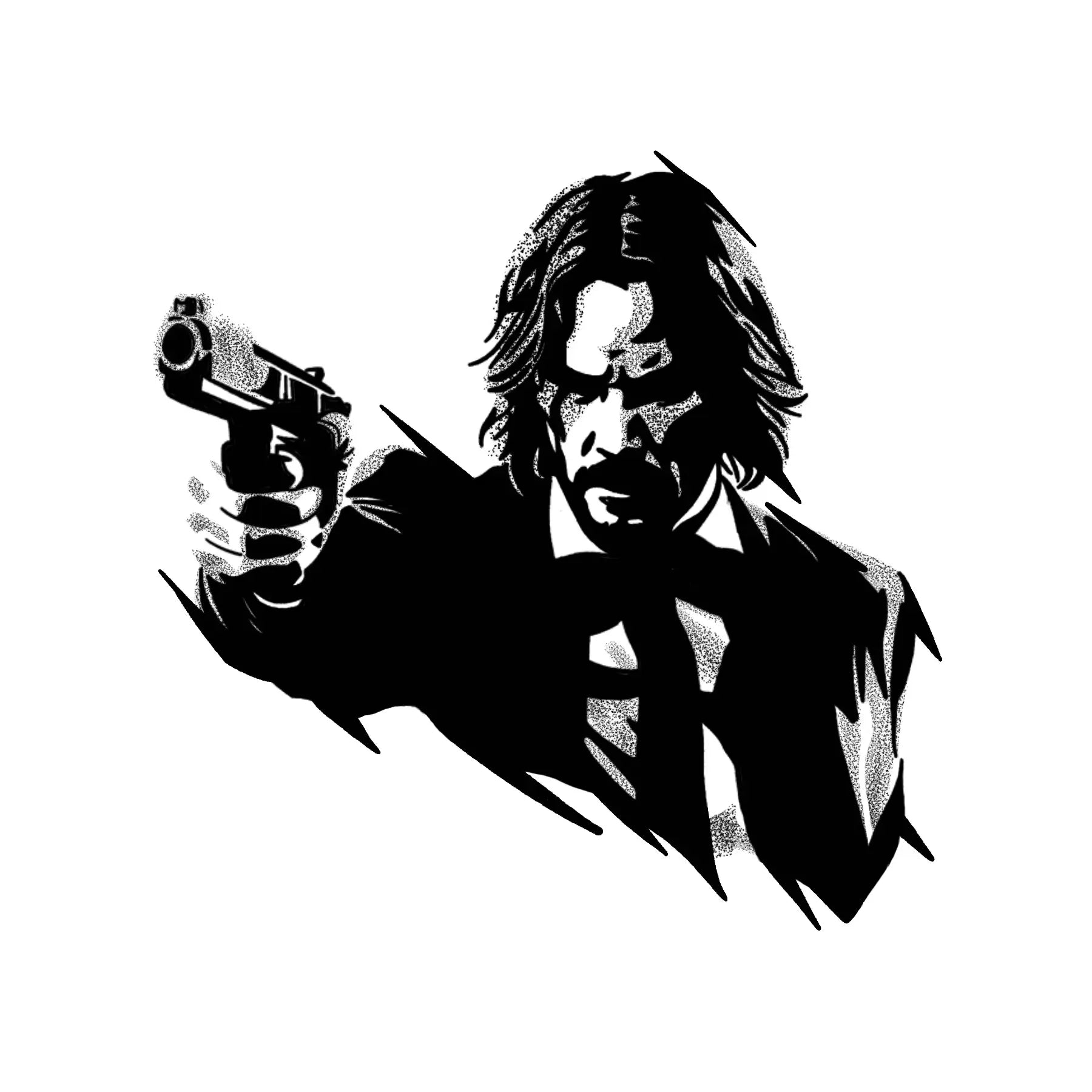Pencil Hitman Temporary Tattoo by POKéINK Tattoo size 4 x 4 inches ...