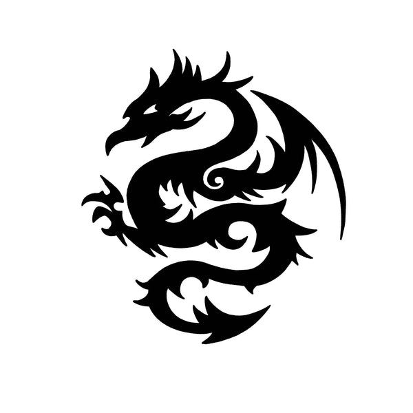 Traditional Chinese Dragon Tattoo (4x4 In)