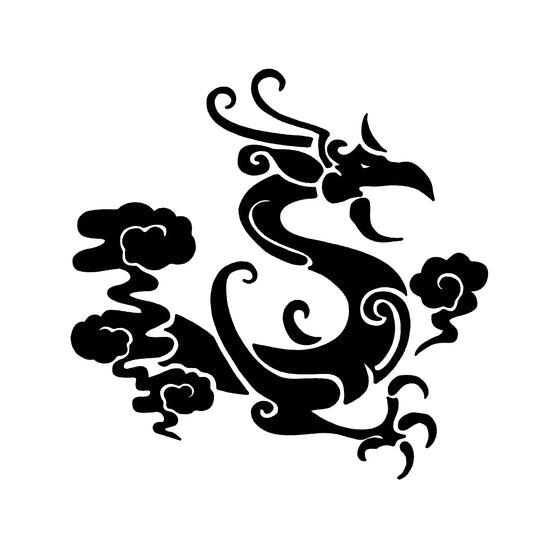 Traditional Chinese Dragon Tattoo Figure 3 (4x4 In)
