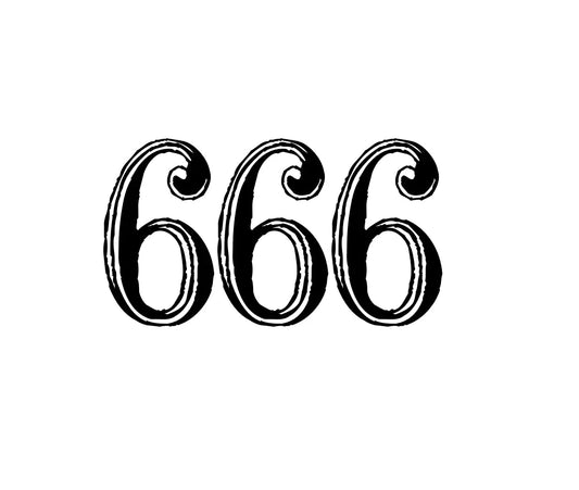 Numbers 666 Option 7(2x2 In)