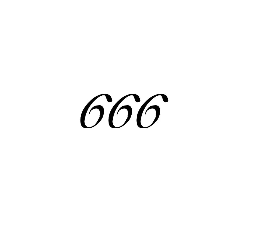 Numbers 666 Option 2(2x2 In)