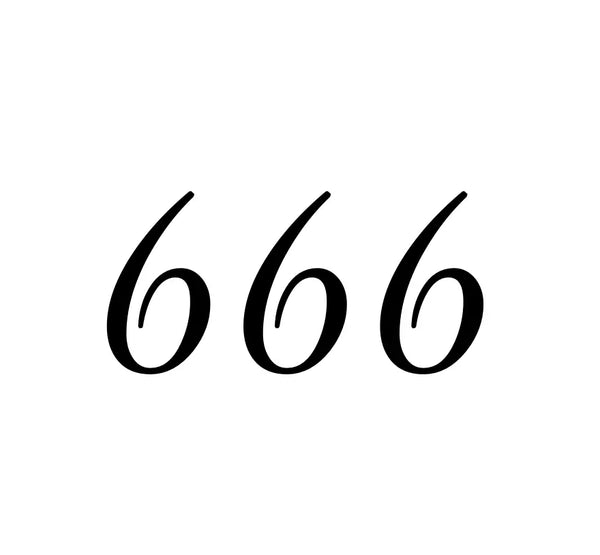 Numbers 666 Option 5(2x2 In)