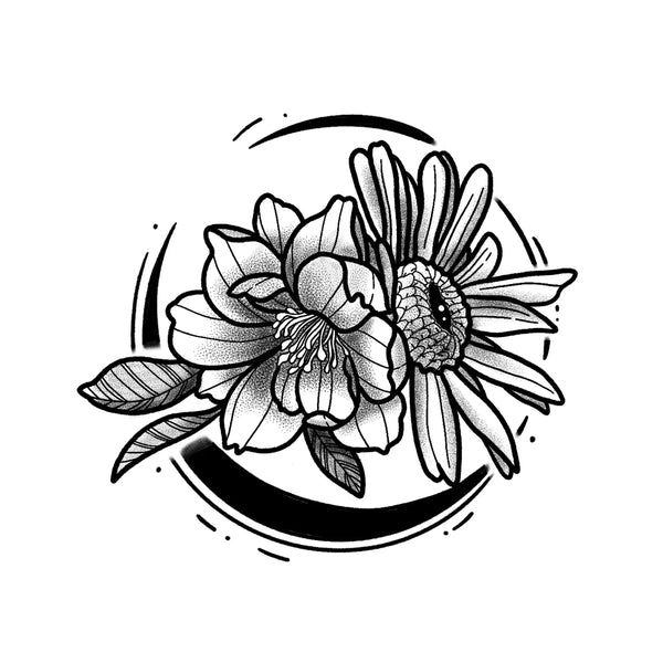Daisy and Chinese Carbapple(4x4 In)