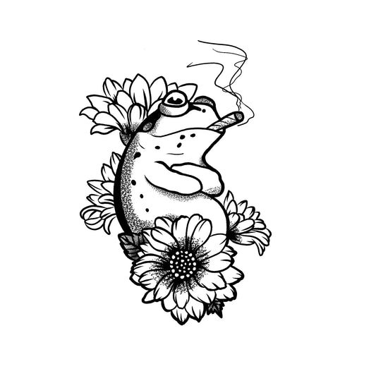 Frog with a Cigar(4x4 In)