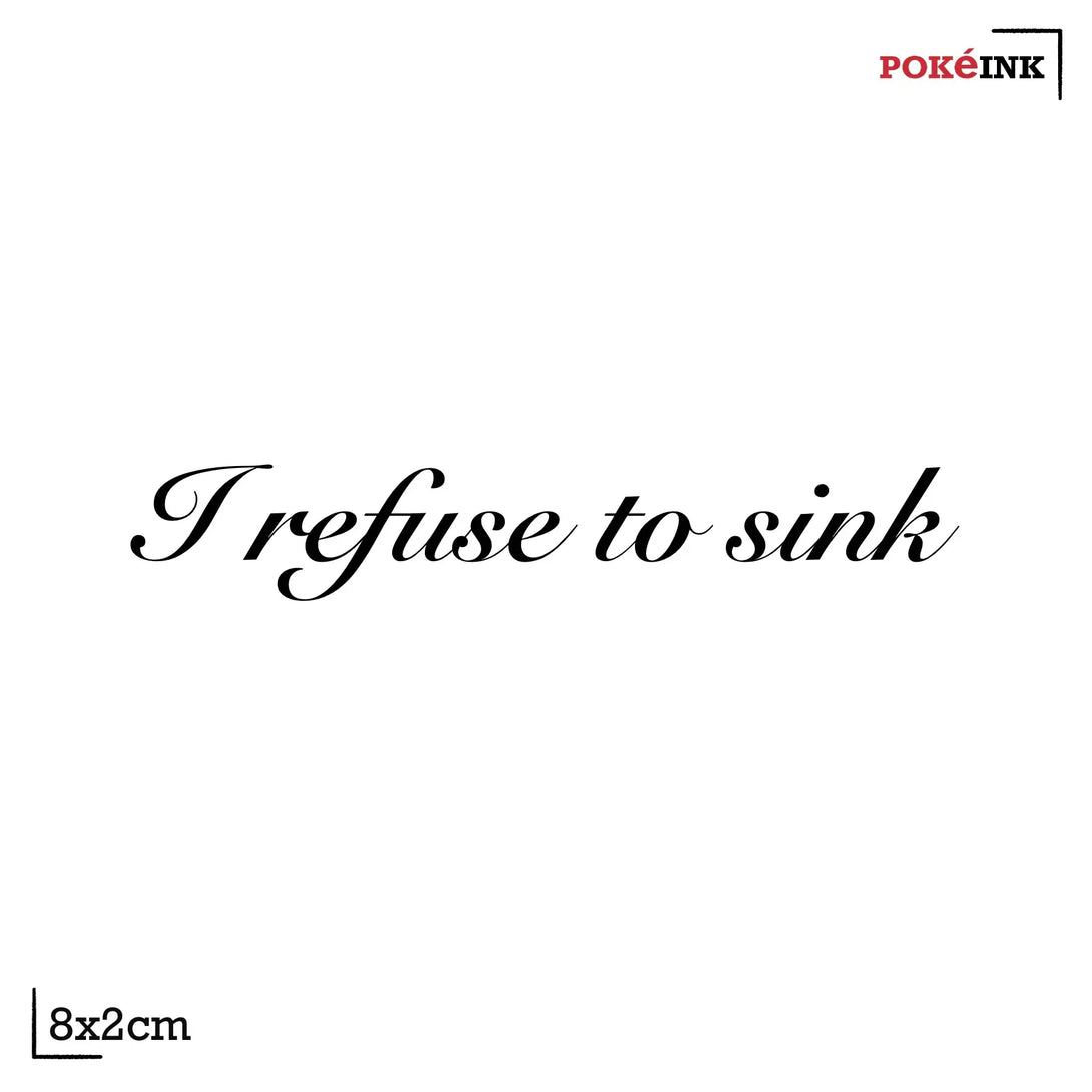 “I refuse to sink” Fonts Tattoo Cyberpunk 2077
