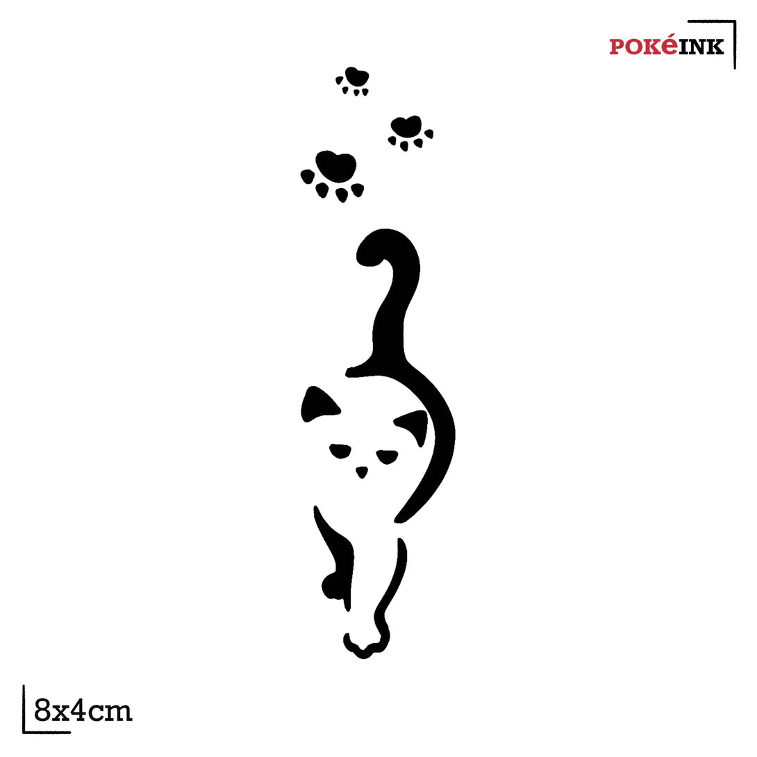 Cute Cat Minimalist Tattoo