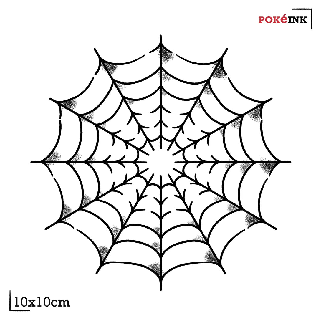 Cyberpunk Spider Web Tattoo