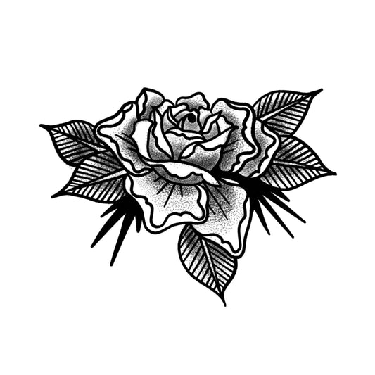 Rose Flower Tattoo No.3(4x4 In)