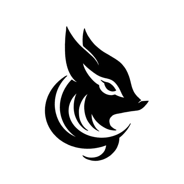 Fox Figure Temporary Tattoo 2x2 Inches by POKéINK