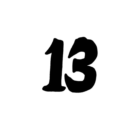 Lucky Number 13 Temporary Tattoo 1x1 In by POKéINK